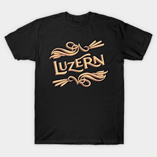 Luzern Switzerland Vintage Retro Style T-Shirt